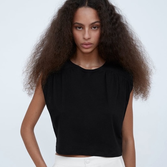 Zara Tops Weekend Sale Zara Shoulder Pad Top Poshmark
